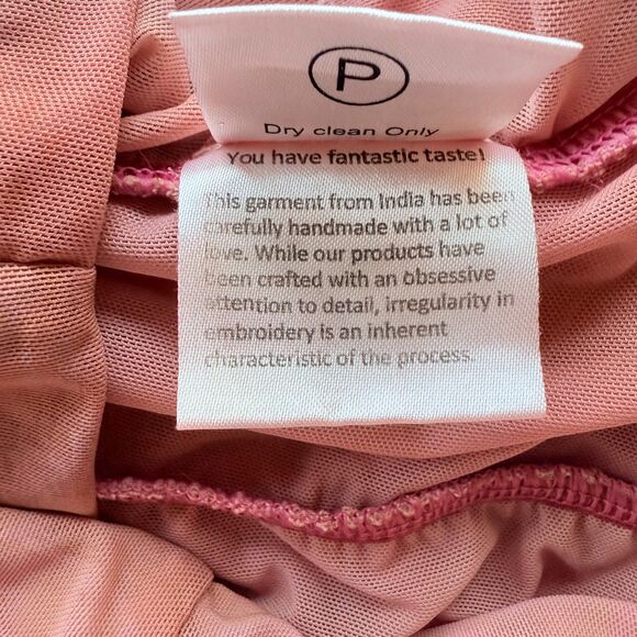 Rococo Sand Mabel Tie Dyed Ruched Long Sleeve Midi Dress in Pink & Orange Sz XS - Picture 12 of 15